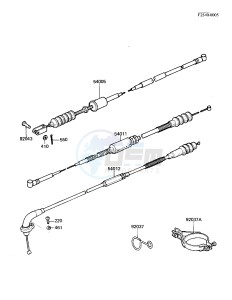 KX 125 A [KX125] (A7) [KX125] drawing CABLES -- 81 A7- -