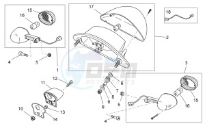 Breva IE 750 drawing Rear lights