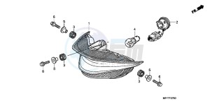 XL700VAB TRANSALP E drawing TAILLIGHT