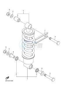 XJ6S 600 DIVERSION (S-TYPE) (36CA) drawing REAR SUSPENSION