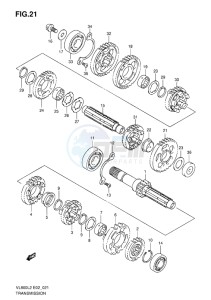 VL800 INTRUDER EU drawing TRANSMISSION