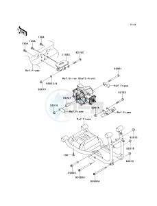 KAF 620 M [MULE 4010 4X4] (M9F) M9F drawing ENGINE MOUNT