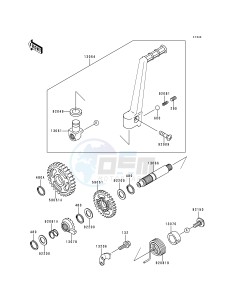 KX 125 L [KX125] (L1) [KX125] drawing KICKSTARTER MECHANISM