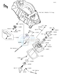 JET SKI ULTRA 310LX JT1500MHF EU drawing Handle Pole