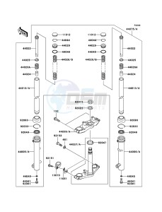 KLX110 KLX110-A4 EU drawing Front Fork