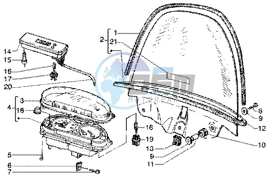 Speedometer - windshield