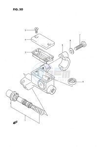 RM80 (E24) drawing FRONT MASTER CYLINDER (MODEL G H)