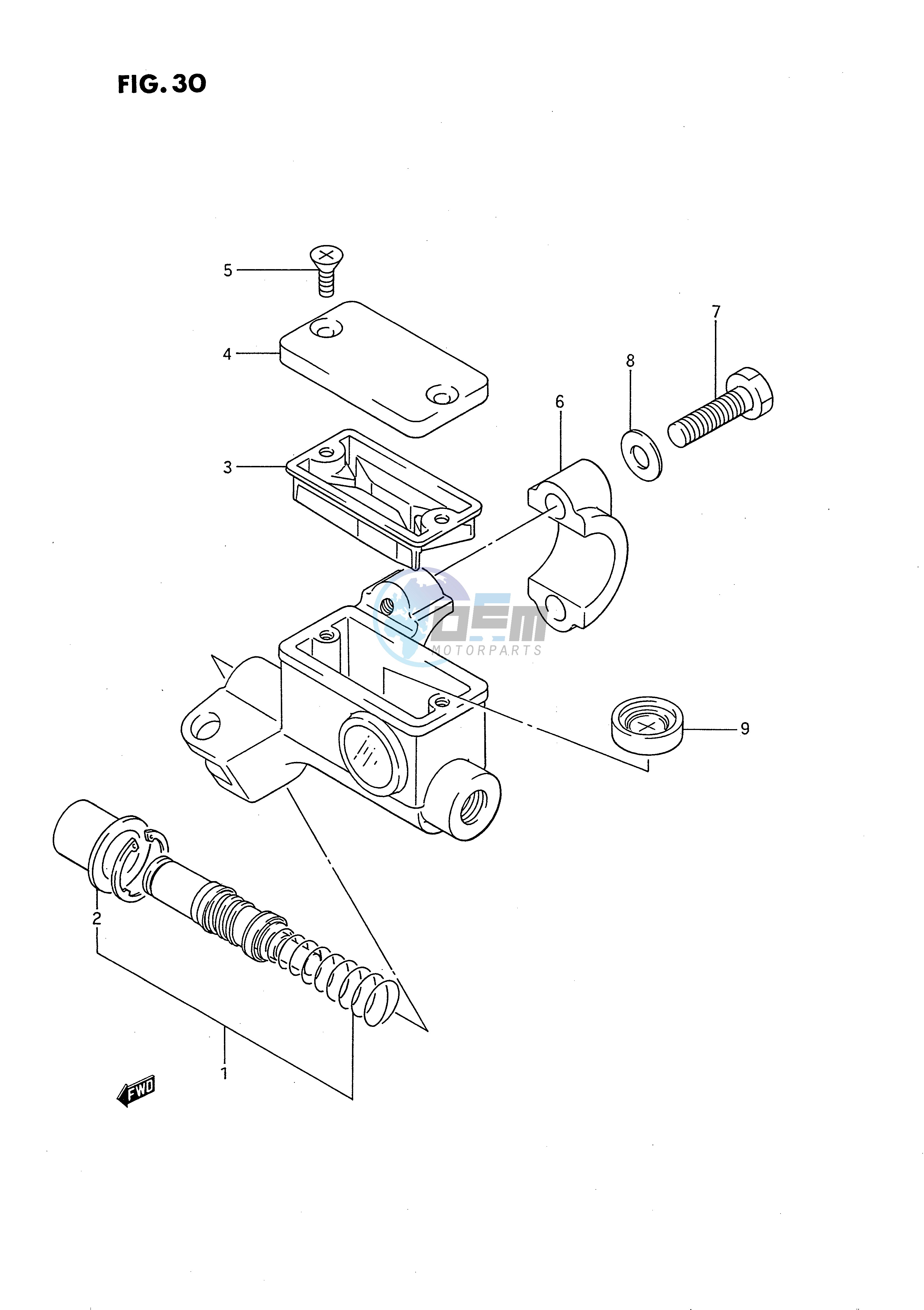 FRONT MASTER CYLINDER (MODEL G H)