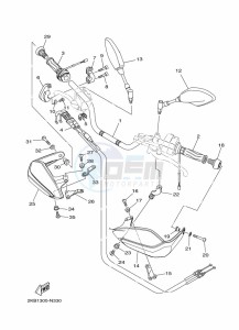 XT1200ZE XT1200ZE SUPER TENERE ABS (BP9C) drawing STEERING HANDLE & CABLE