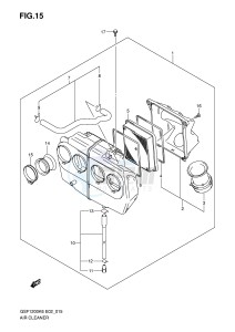 GSF1200 (E2) Bandit drawing AIR CLEANER