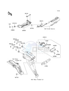 ZX 600 R [NINJA ZX-6R MONSTER ENERGY] (R9FA) R9FA drawing TAILLIGHT-- S- -