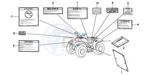 TRX300FW FOURTRAX drawing CAUTION LABEL