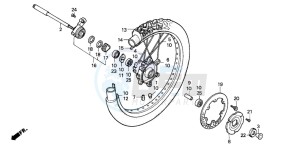 XL600V TRANSALP drawing FRONT WHEEL