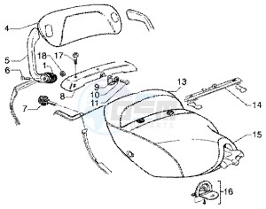 Super Hexagon 125 gtx 12 inch drawing Saddle