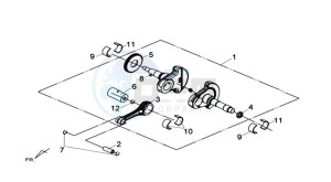 MAXSYM 400 I drawing CRANKSHAFT / PISTON / PISTON RING