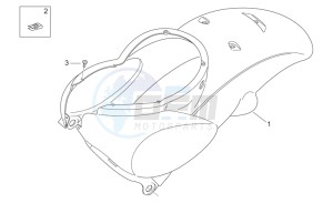 Scarabeo 50 2t (eng. Minarelli) drawing Rear body I - Rear fairing