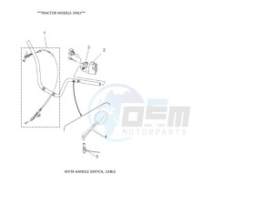 YFM700FWAD GRIZZLY 700 EPS (BLT8) drawing WVTA HANDLE SWITCH, CABLE