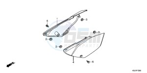 CRF100FD CRF100F Europe Direct - (ED) drawing SIDE COVER