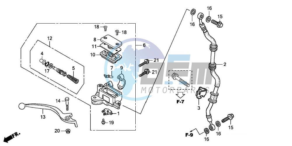 FR. BRAKE MASTER CYLINDER