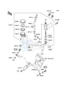 VERSYS KLE650CDF XX (EU ME A(FRICA) drawing Rear Master Cylinder