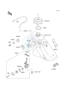 KLX 250 D [KLX250R] (D2-D4) [KLX250R] drawing FUEL TANK