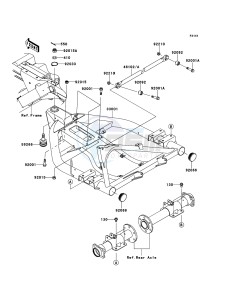 MULE_600 KAF400BEF EU drawing Swingarm