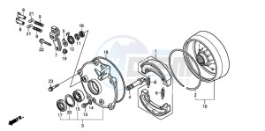 TRX250EX SPORTRAX 250 EX drawing REAR BRAKE DRUM