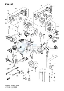 AN400 (E3-E28) Burgman drawing WIRING HARNESS (AN400K8 K9)