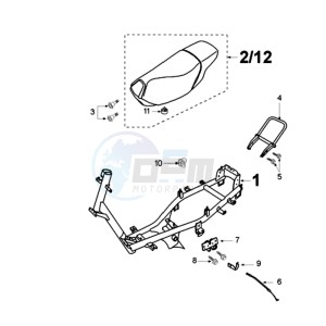 VIVA NUV drawing FRAME AND SADDLE