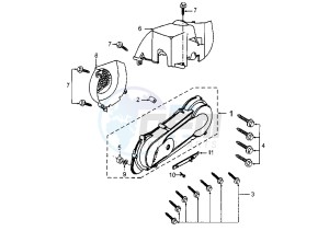 VIVACITY - 100 cc drawing CRANKCASE COVER