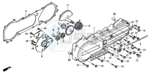 QR50 drawing LEFT CRANKCASE COVER/ STARTER