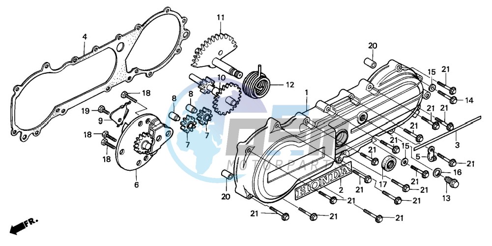 LEFT CRANKCASE COVER/ STARTER