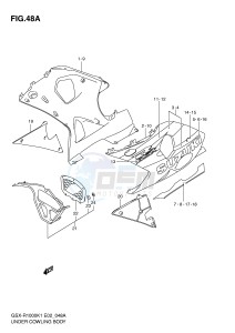 GSX-R1000 (E2) drawing UNDER COWLING (GSX-R1000K2)