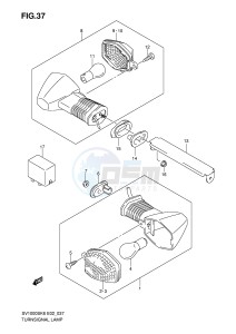 SV1000 (E2) drawing TURNSIGNAL LAMP (SV1000 U1 U2)