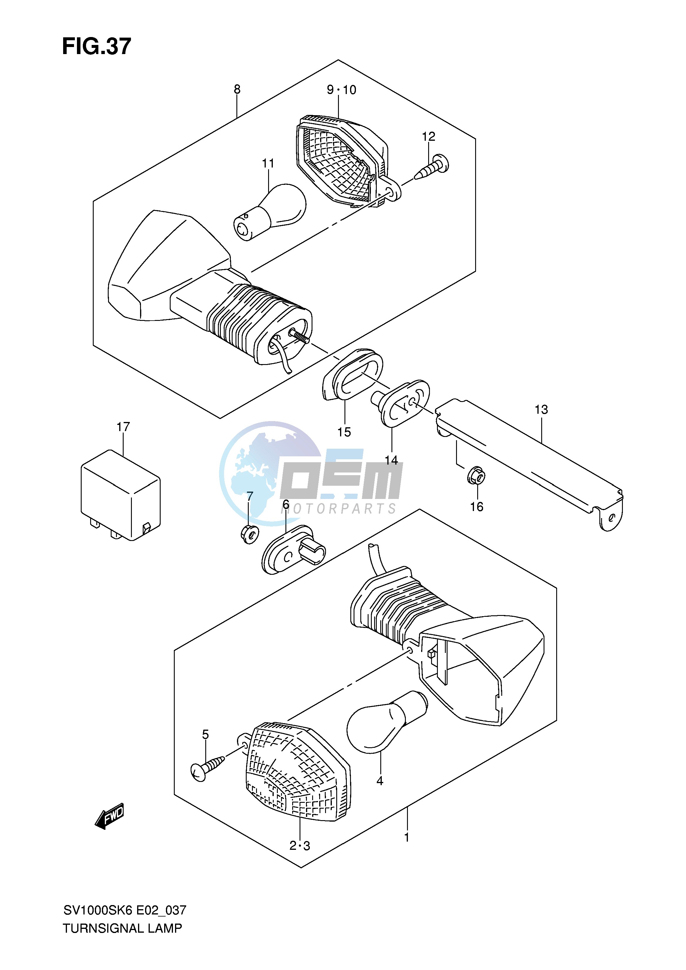 TURNSIGNAL LAMP (SV1000 U1 U2)