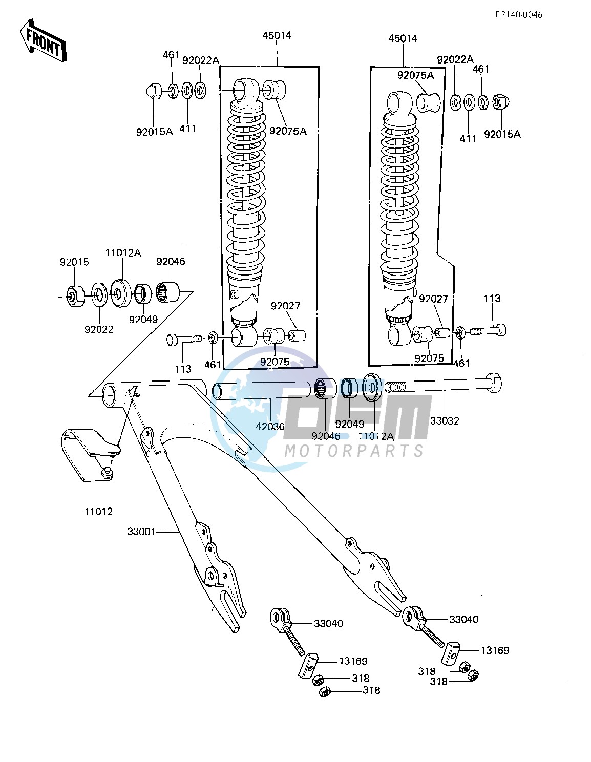 SWING ARM_SHOCK ABSORBERS -- KZ305-A2- -