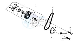 HD 125 EVO drawing OILPUMP / V-SNAAR OILPUMP