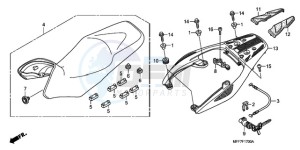 XL700V9 ED drawing SEAT/REAR CARRIER