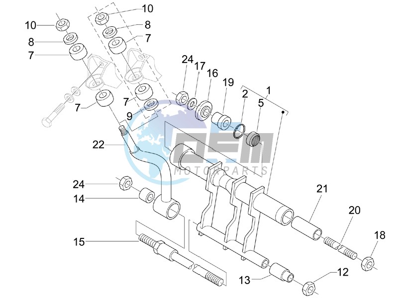 Swinging arm