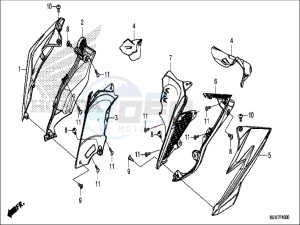 CB500FAH CB500F ED drawing MIDDLE COWL