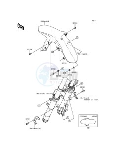 NINJA 250SL BX250AGF XX (EU ME A(FRICA) drawing Front Fender(s)