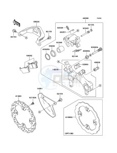 KX125 KX125M8F EU drawing Rear Brake