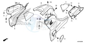 TRX420FA6F TRX420F Australia - (U) drawing SIDE COVER/ TANK COVER