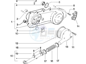 NRG 50 power DD (UK) UK drawing Crankcase cover - Crankcase cooling