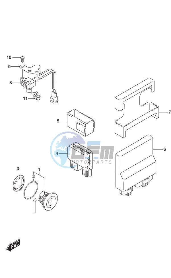 PTT Switch/Engine Control Unit