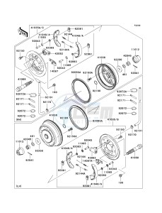 KAF 620 G [MULE 3000] (G6F-G8F) G6F drawing FRONT HUBS_BRAKES