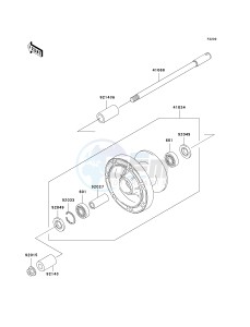 VN 1500 B [VULCAN 88 SE] (B1-B3) N7F drawing FRONT WHEEL