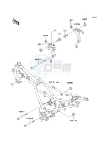 EX 250 F [NINJA 250R] (6F-7F) F7F drawing ENGINE MOUNT