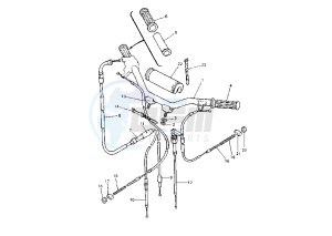 PW 50 drawing STEERING HANDLE -CABLE