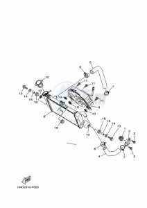 YZF250-A (B1X4) drawing RADIATOR & HOSE